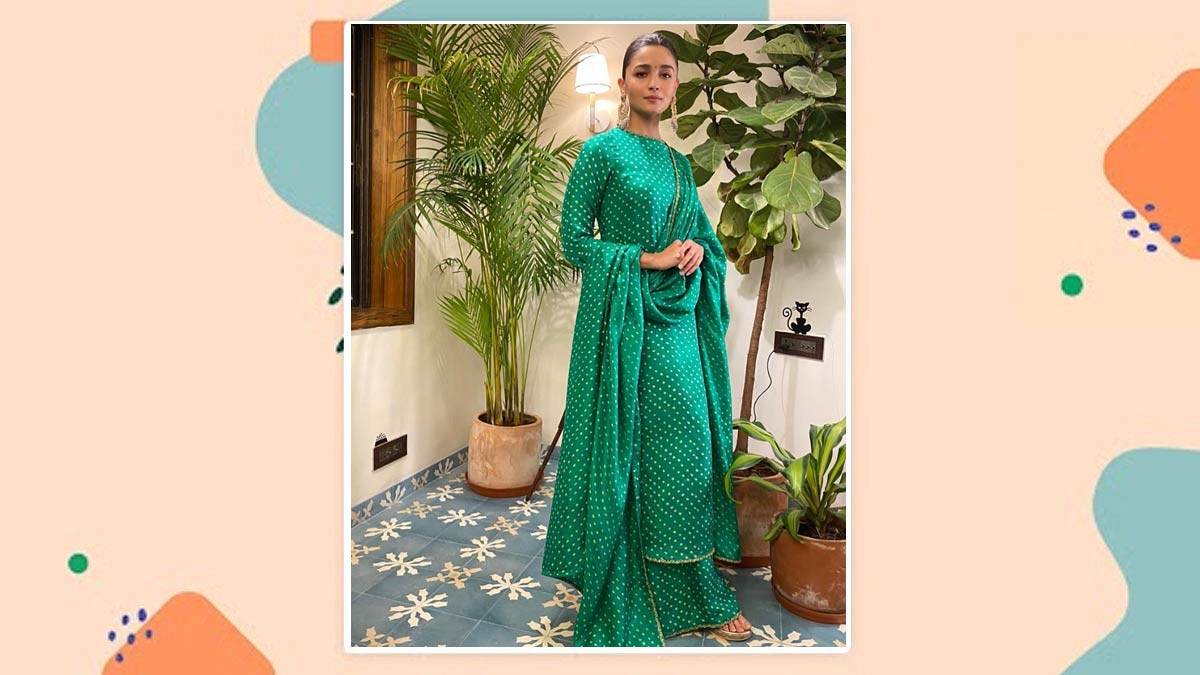 Neel Kamal Bandhani Kurta Set With Dupatta