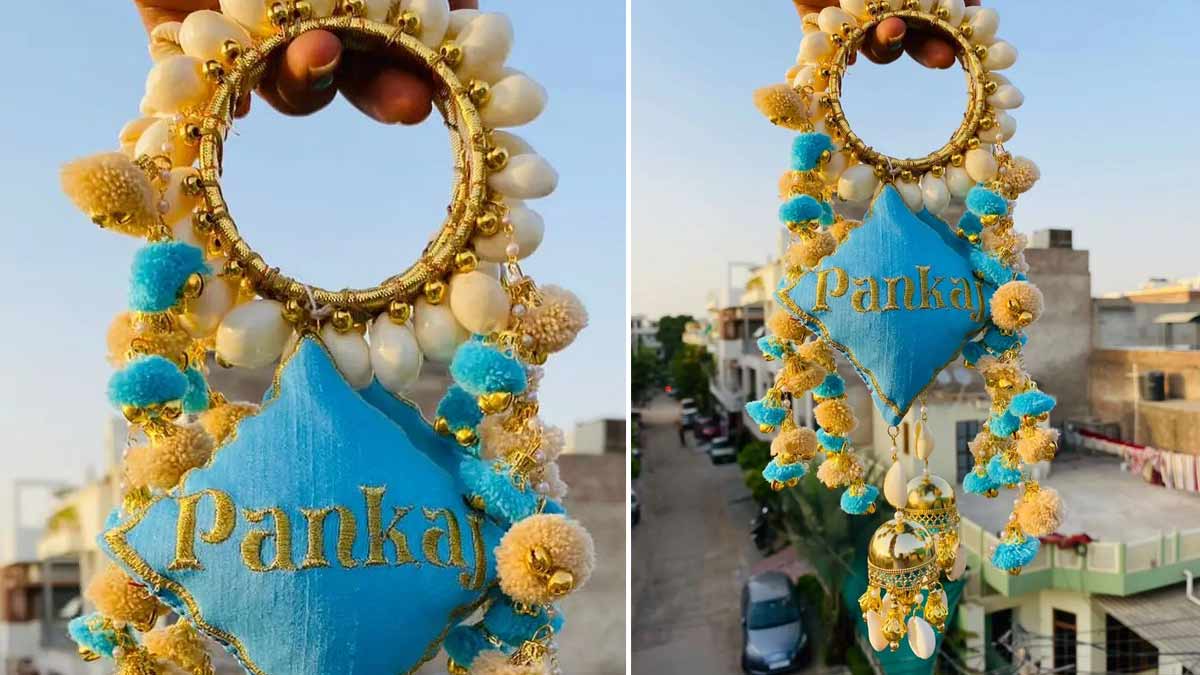 customized latkan design for simple blouse