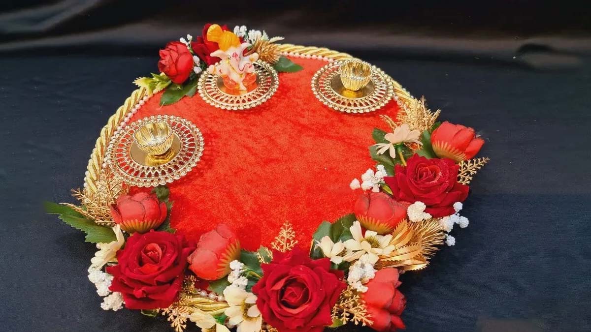 decoration ideas for aarti thali