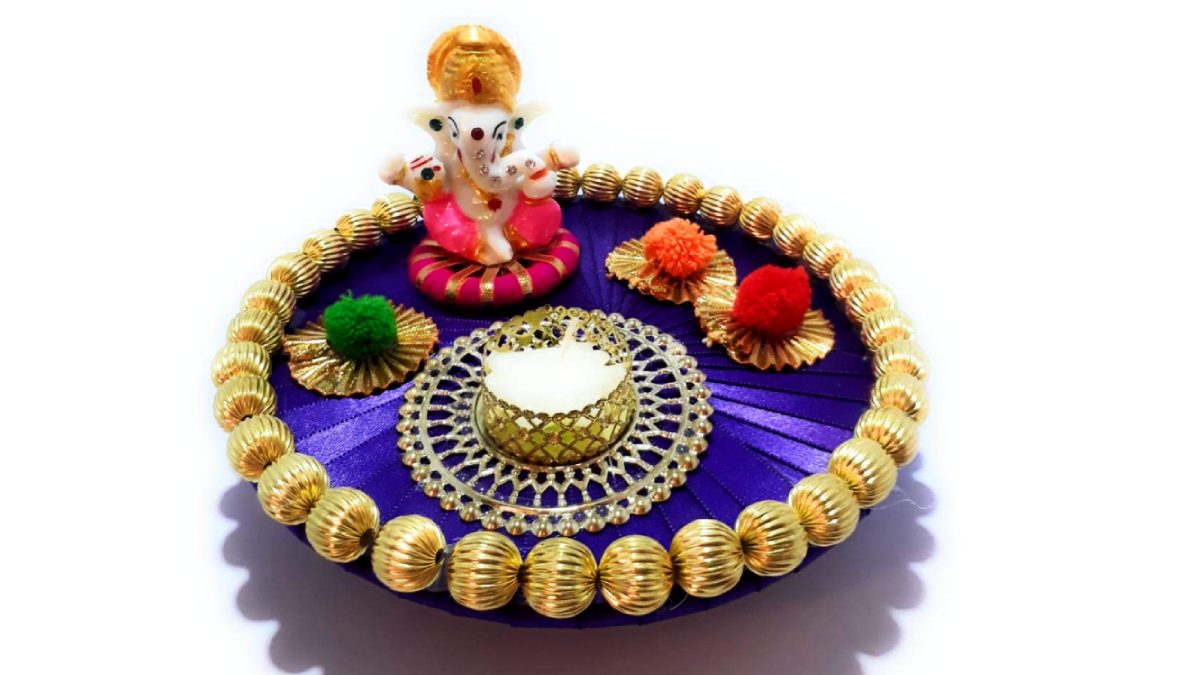 diwali aarti thali decoration