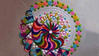 Navratri Rangoli Designs -नवरात्रि में बनाएं रंगोली के नए और आसान डिजाइन