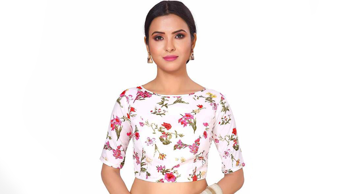 floral print blouse k sath krein carry