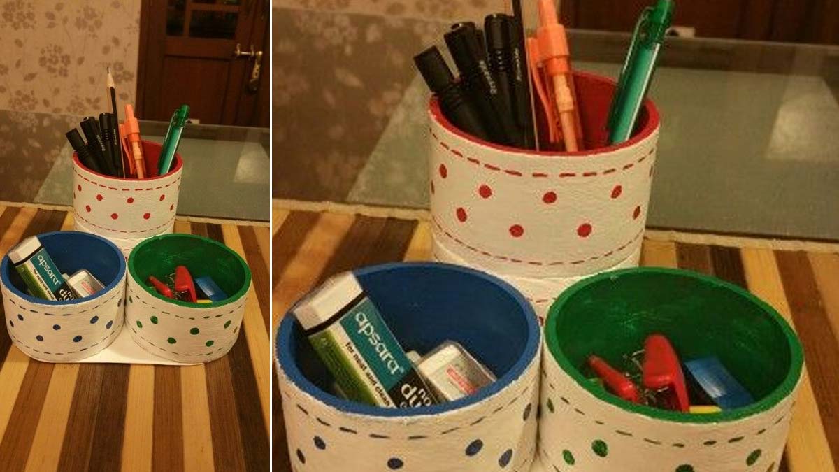 how can you make pan stand with tape roll