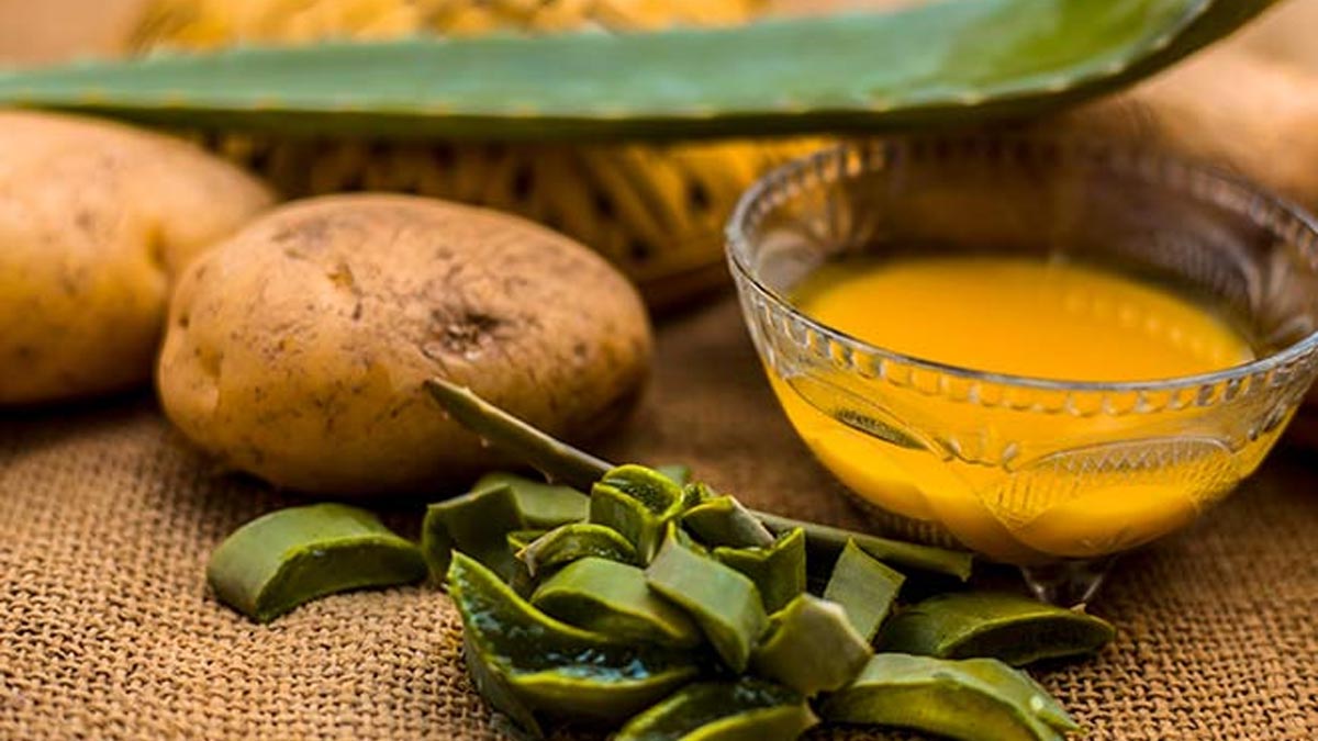 how to make potato and aloe vera hair mask