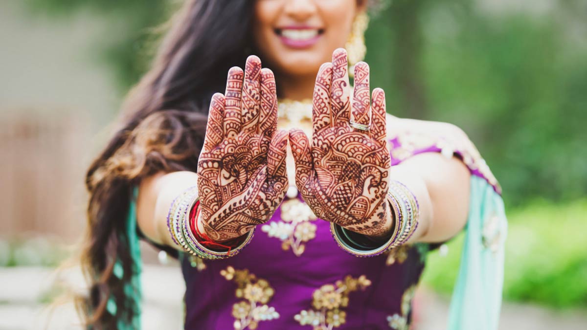 karwa chauth mehndi designs for newly wed pic