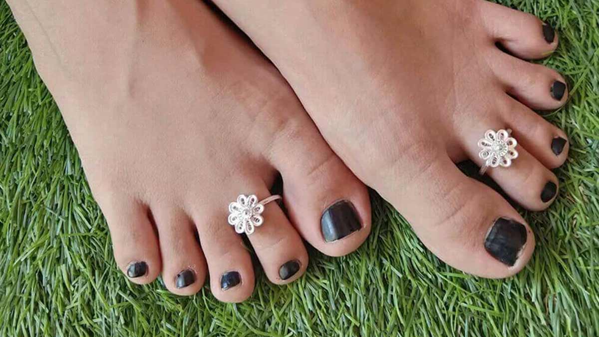 latest silver toe ring designs
