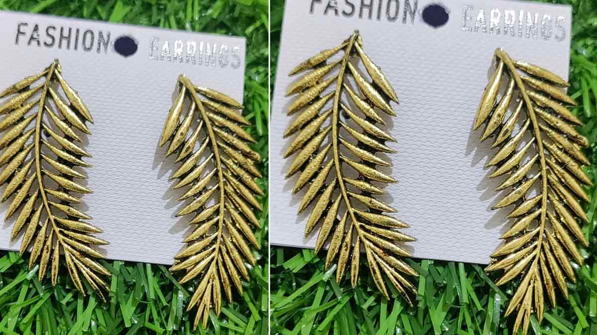leaf design earring