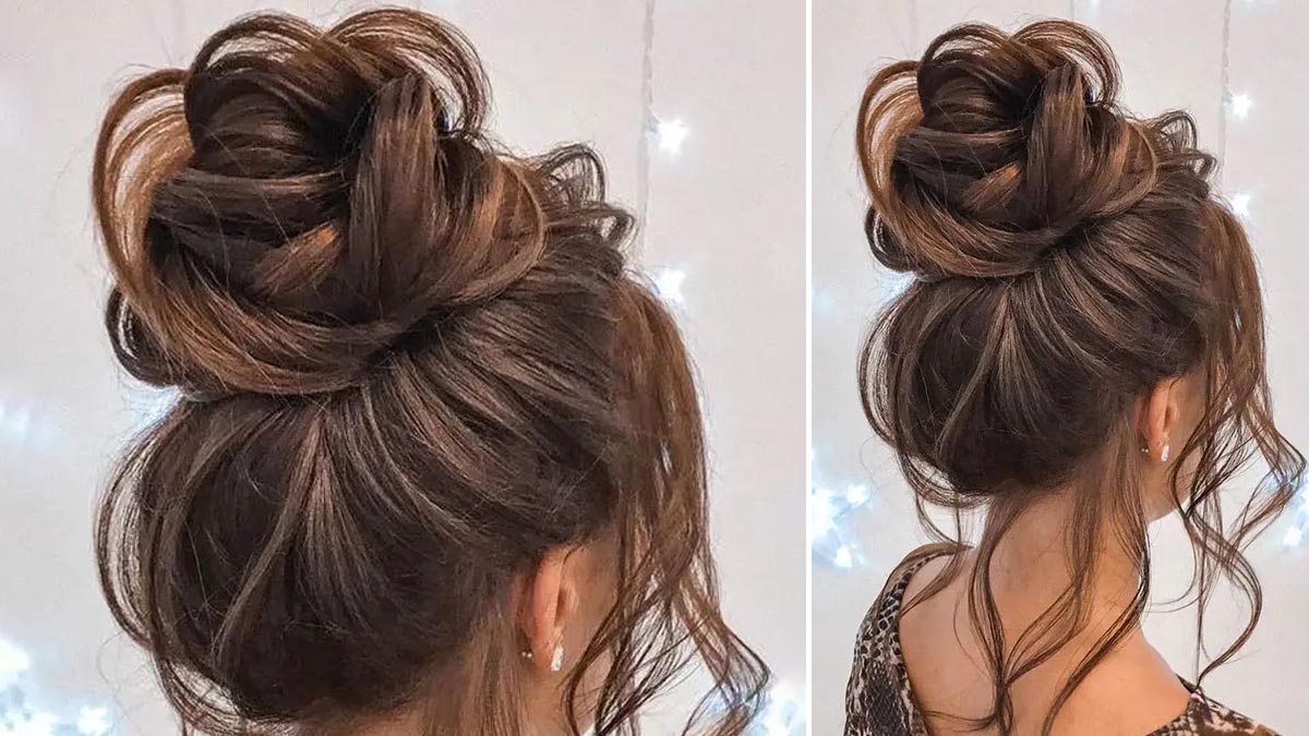 mesi bun hair style