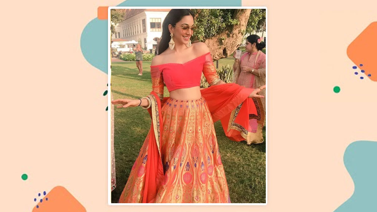orange navratri outfit