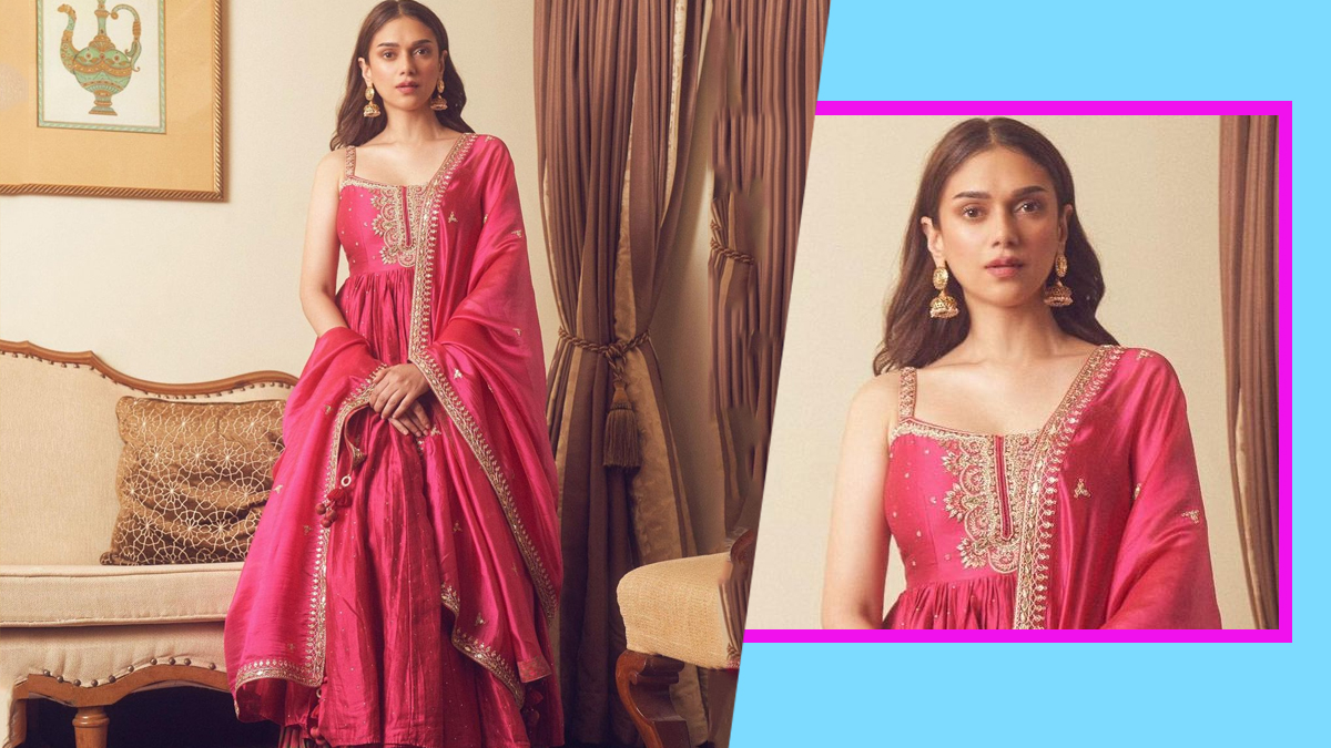 pink navratri outfit