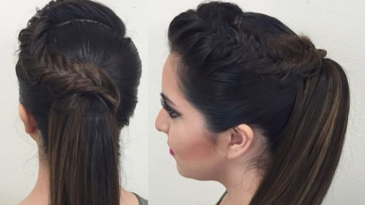 side braid ponytail