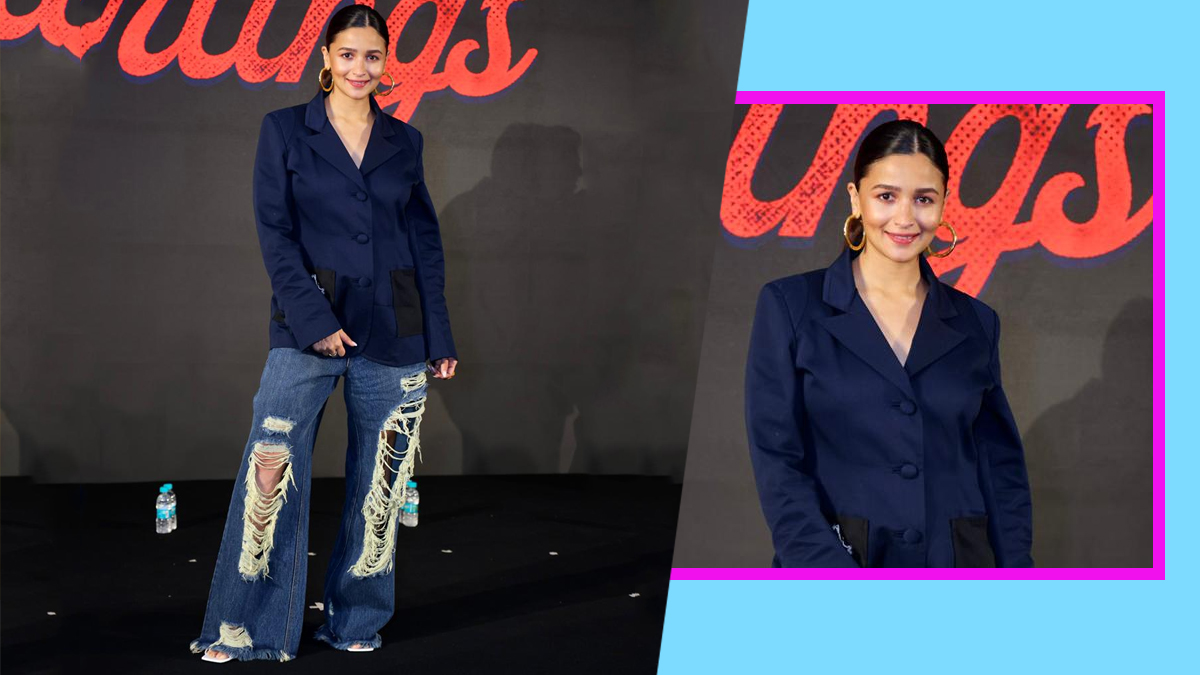 टॉर्न जींस के साथ ब्लेजर torn jeans