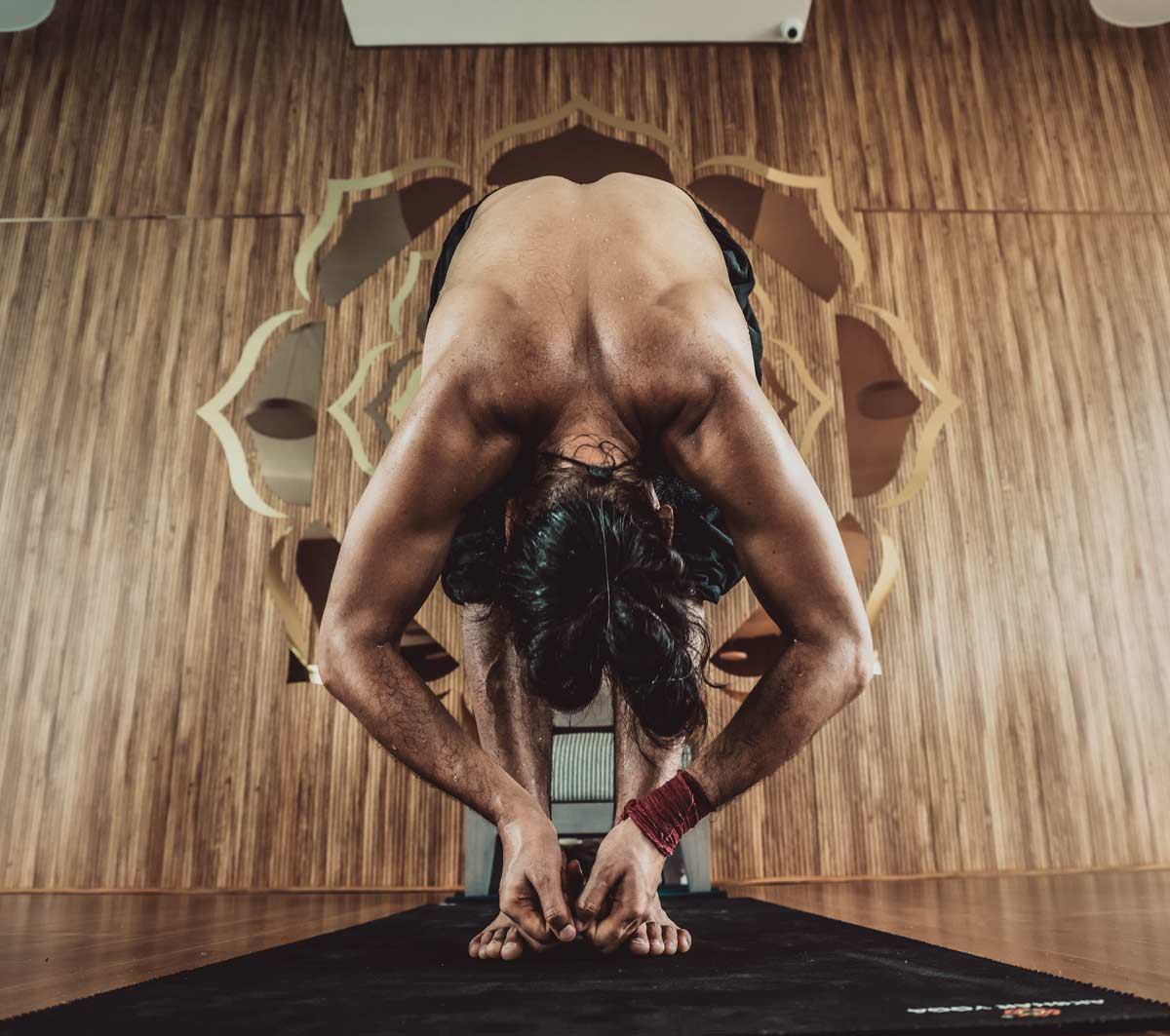 Padahastasana for  anti ageing