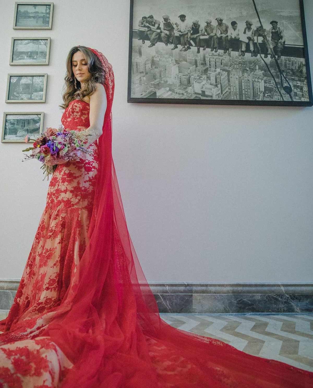 Shibani dandekar fish cut lehenga look