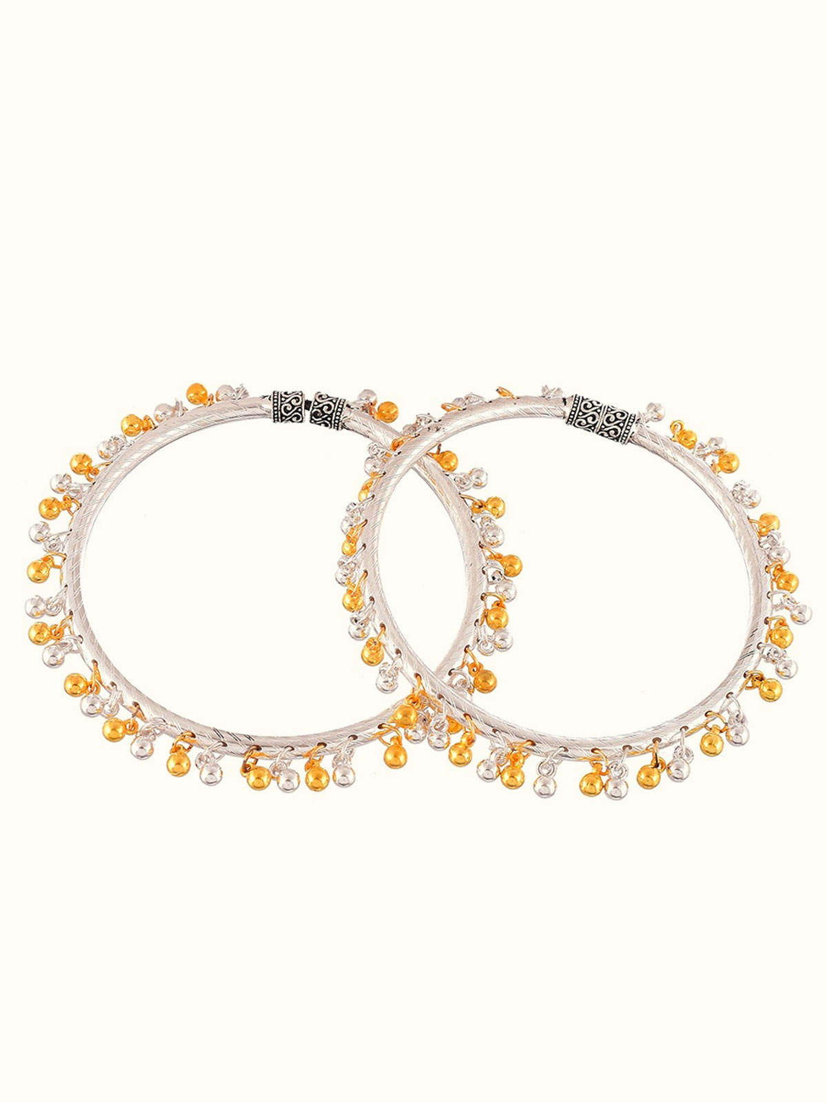 Silver gold anklet