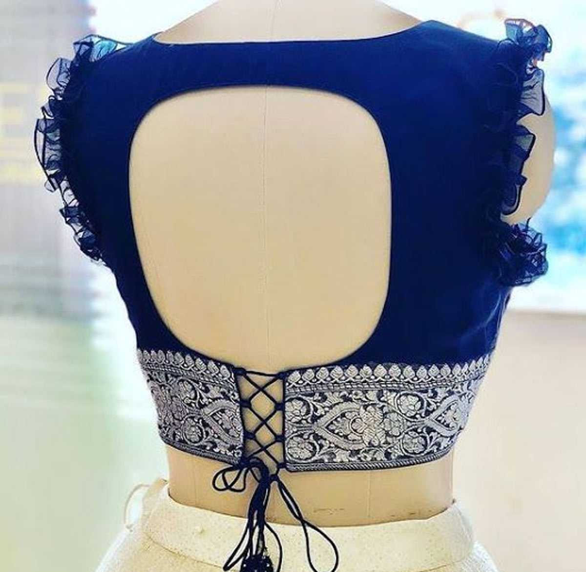 back blouse designs for designer saree