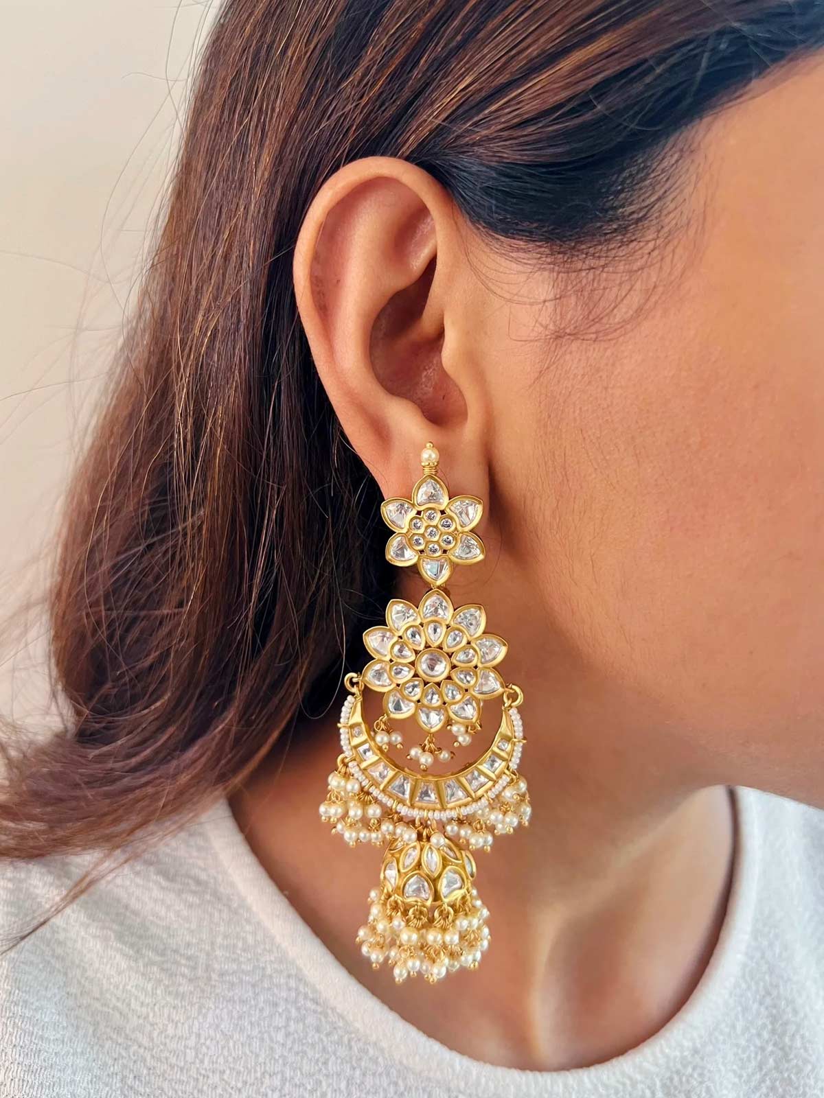 jhumki style chandbali earrings