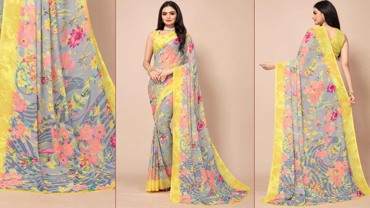 30 Latest Multicoloured Chiffon Saree with Price || Georgette Saree ||  Chiffon Saree || Silk Saree - YouTube