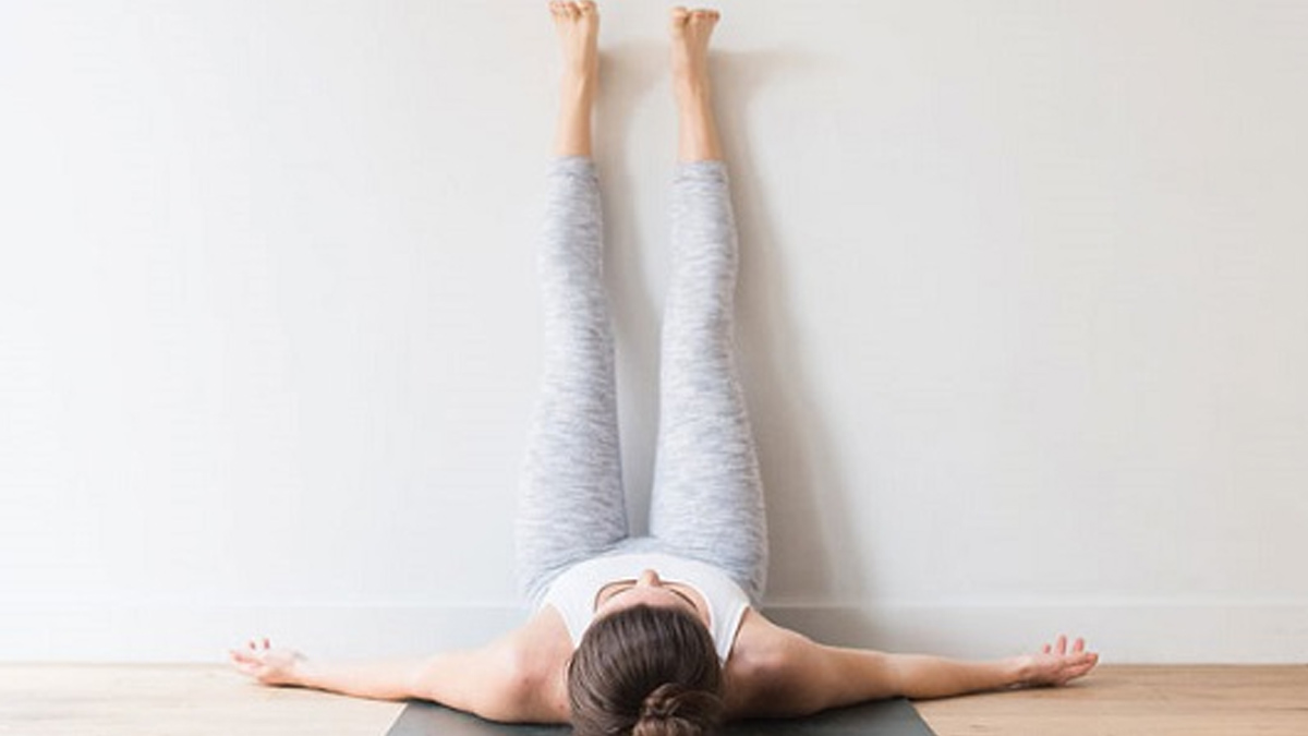 leg rise pose for fertility