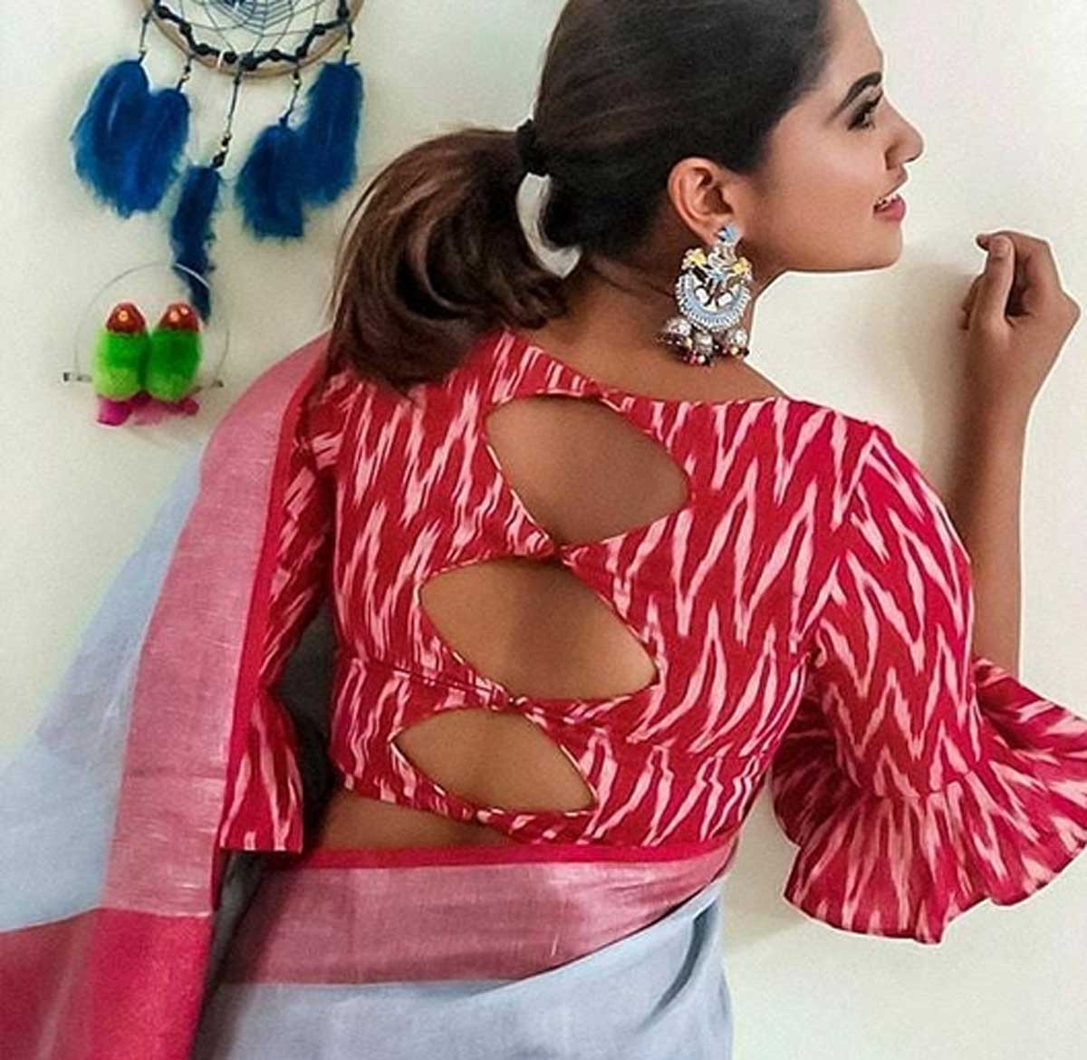 multiple cut out blouse designs