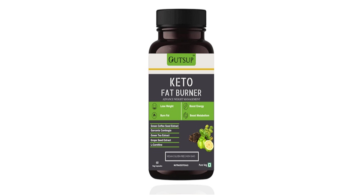 Nutribia Keto कैप्सूल वजन घटाने के लिए प्राकृतिक और उन्नत फैट बर्नर  सप्लीमेंट 500 MG, 120 कैप्सूल, ग्रीन टी एक्सट्रैक्ट, 