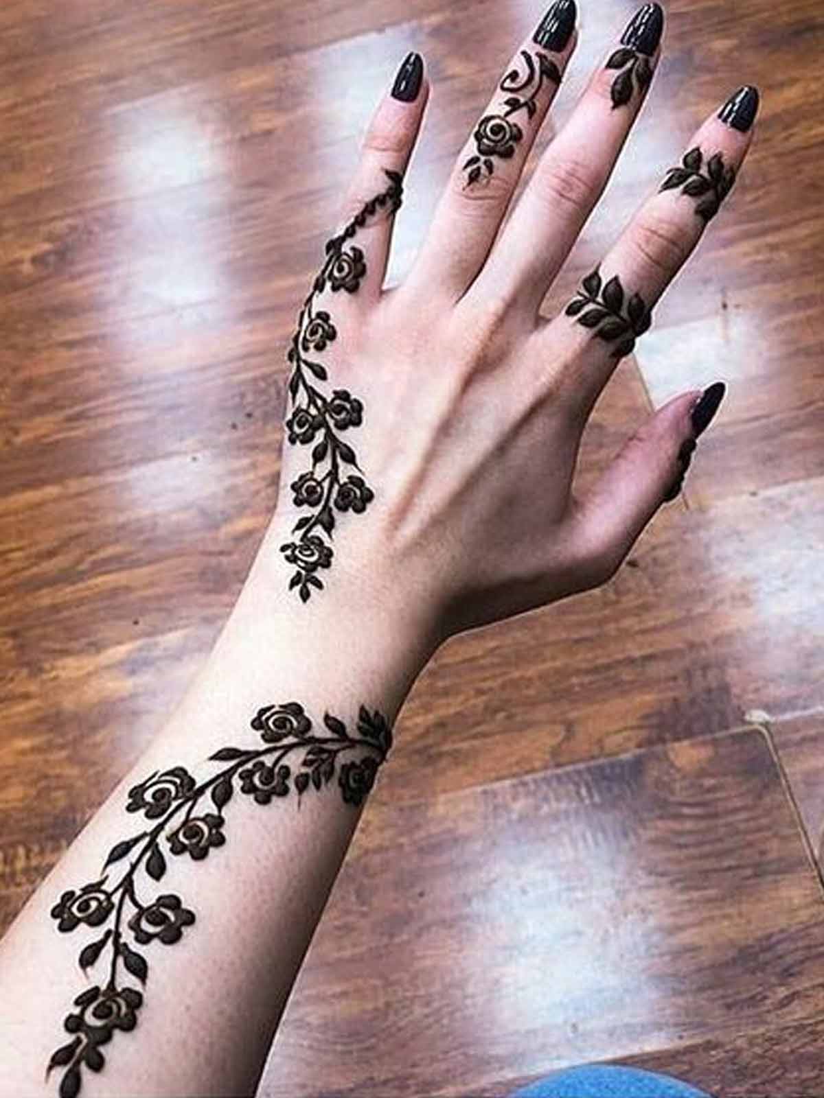 bail mehndi design for hariyali teej