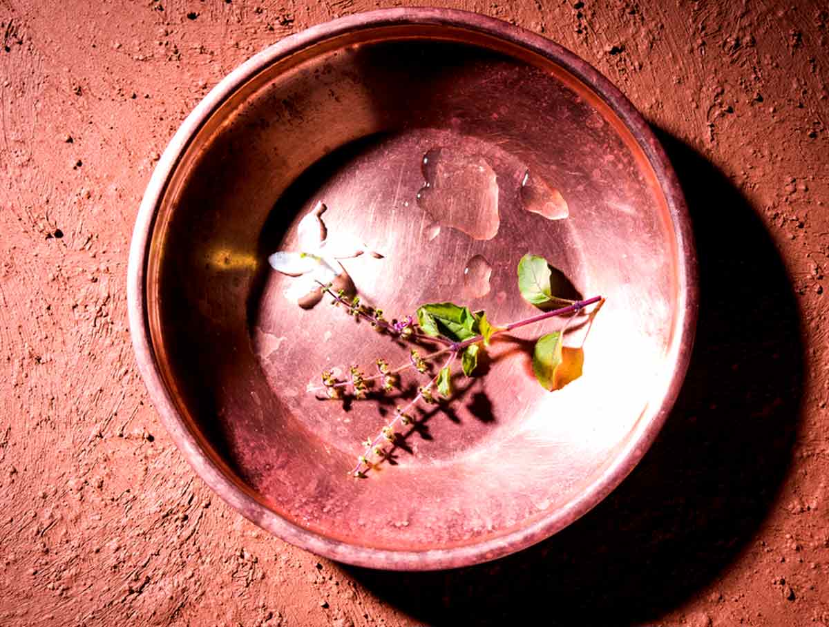 copper utensils in worship