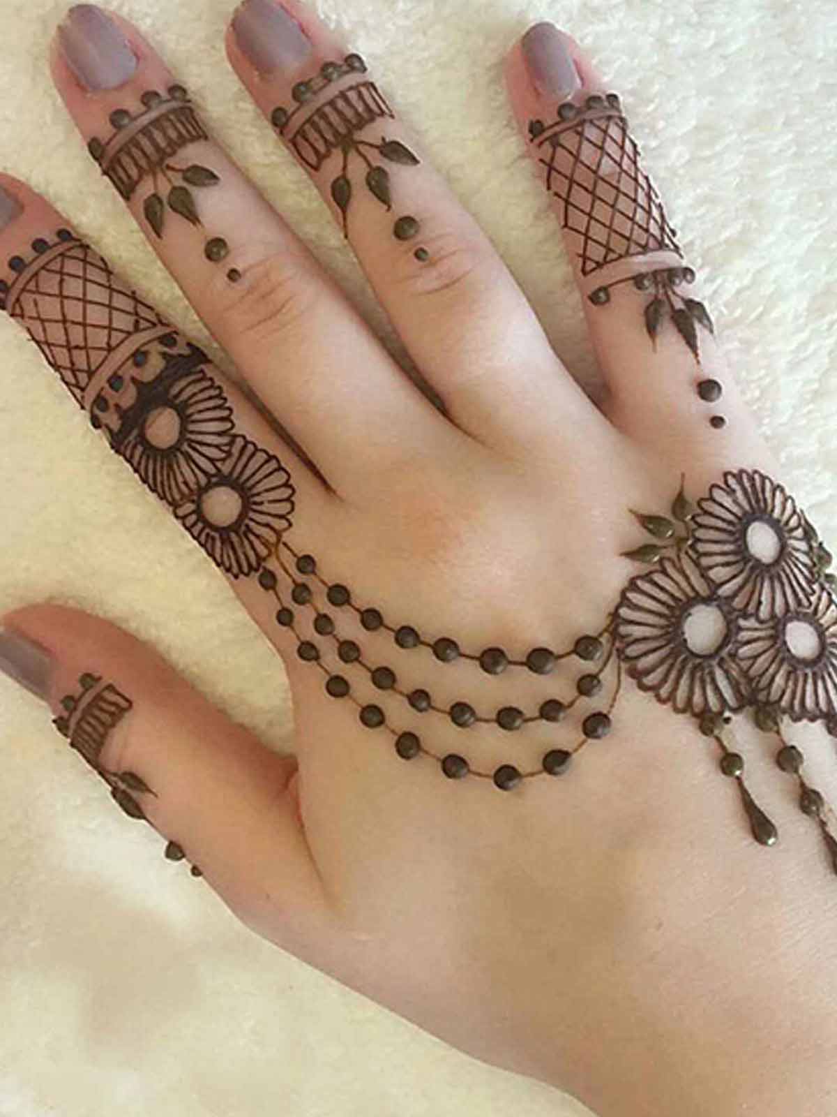 dot mehndi designfor hariyali teej