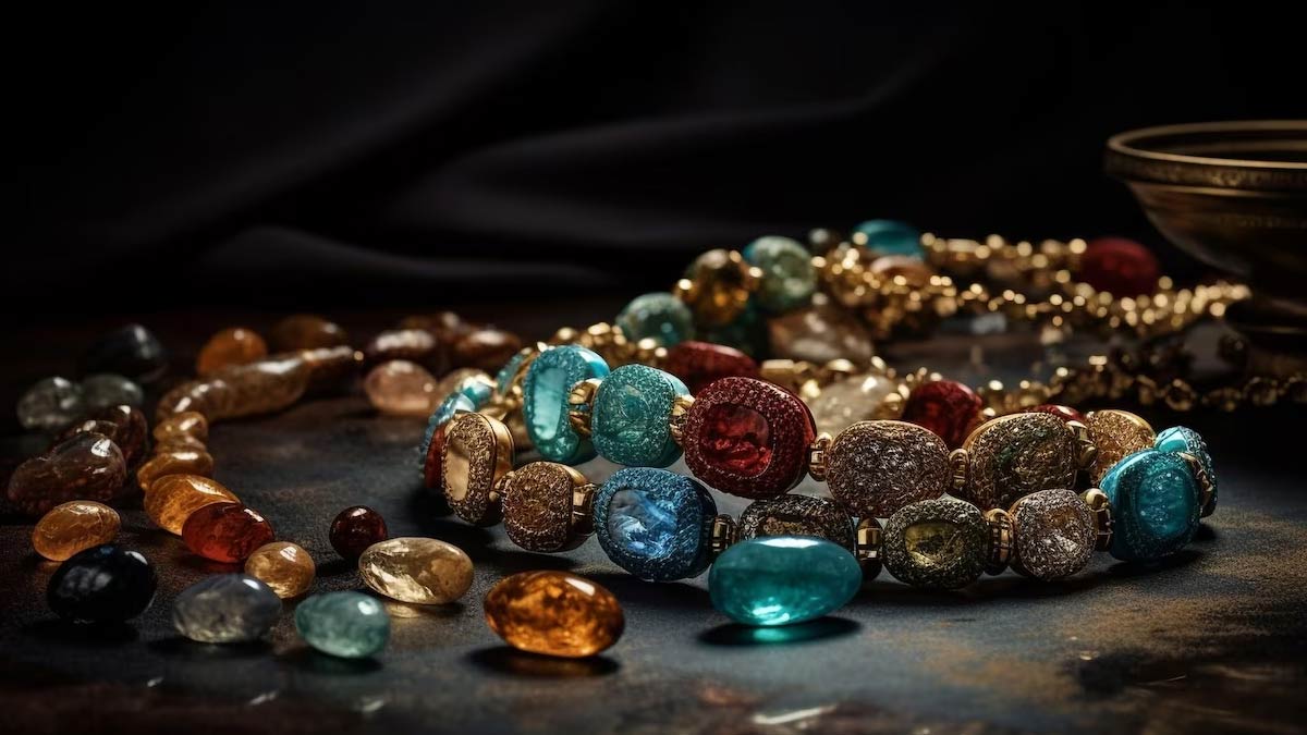 Buy GEMTRE Natural Gemstones Green Jade Crystal Beads Hand band Bracelet  for energised Good Luck, Power, Financial and Health Benefits, Reiki  Healing Numerology and Astrological Bracelet for Men & Women - 10