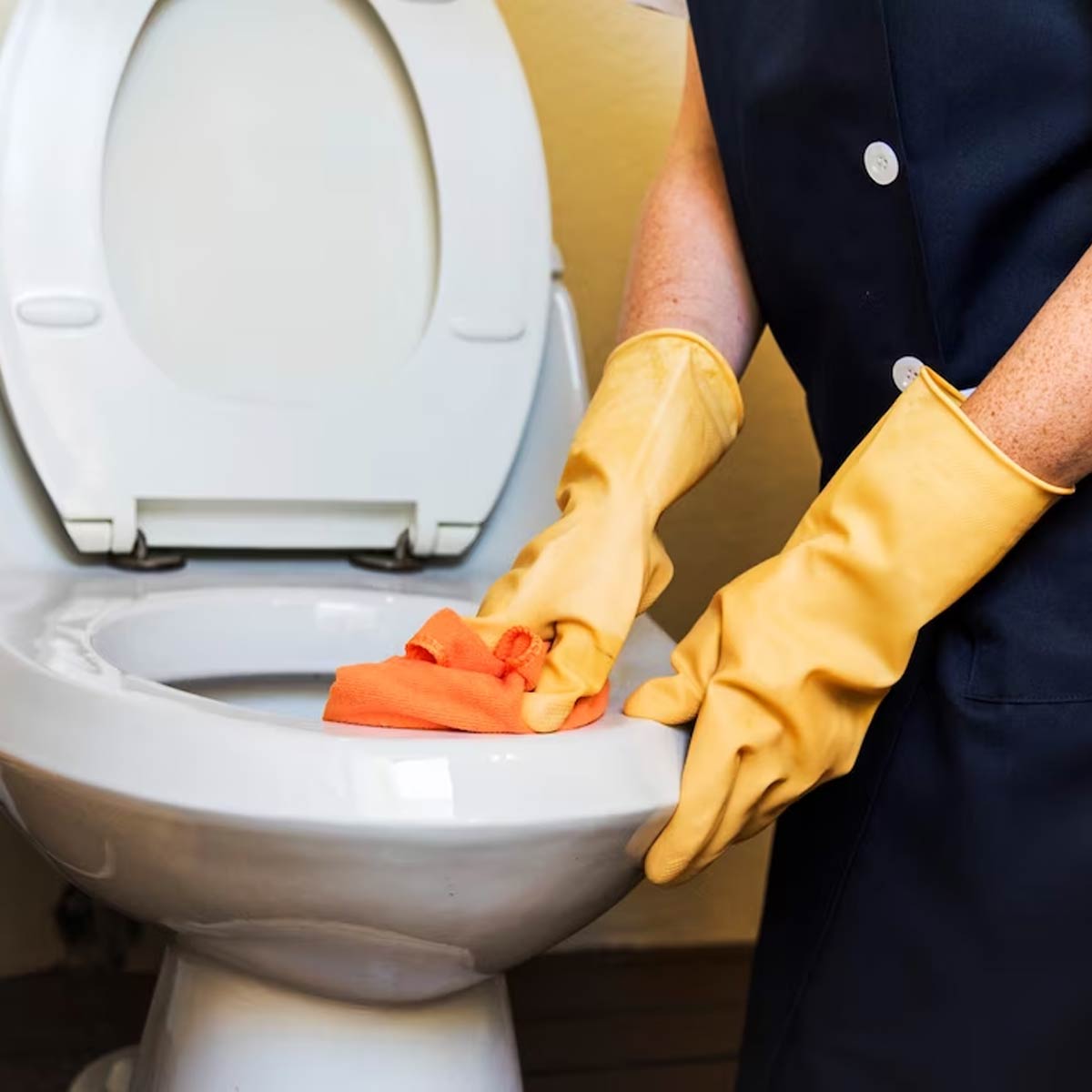 how to clean toilet pot