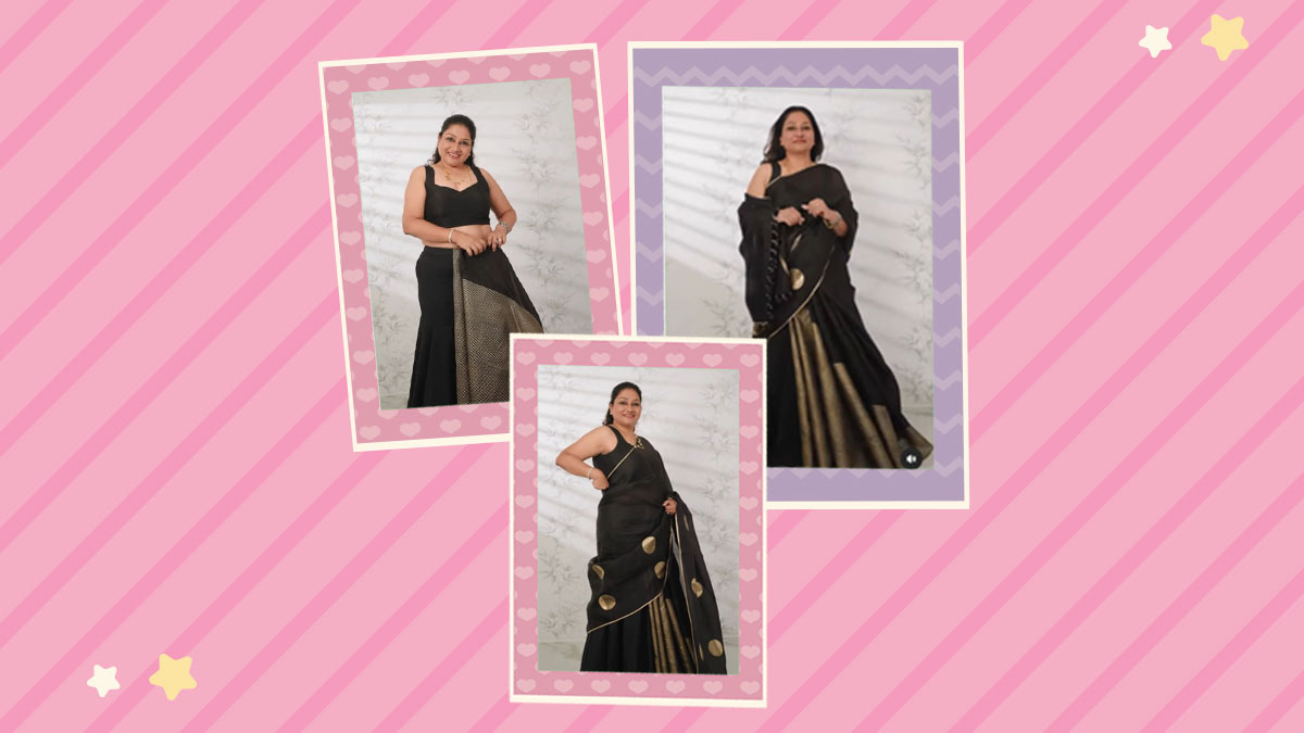 how to style saree like a lehenga
