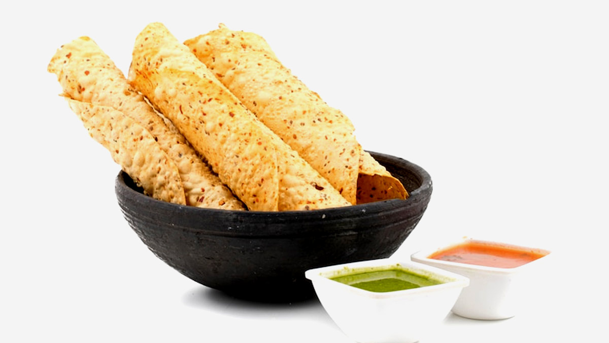 masoor dal masala papad