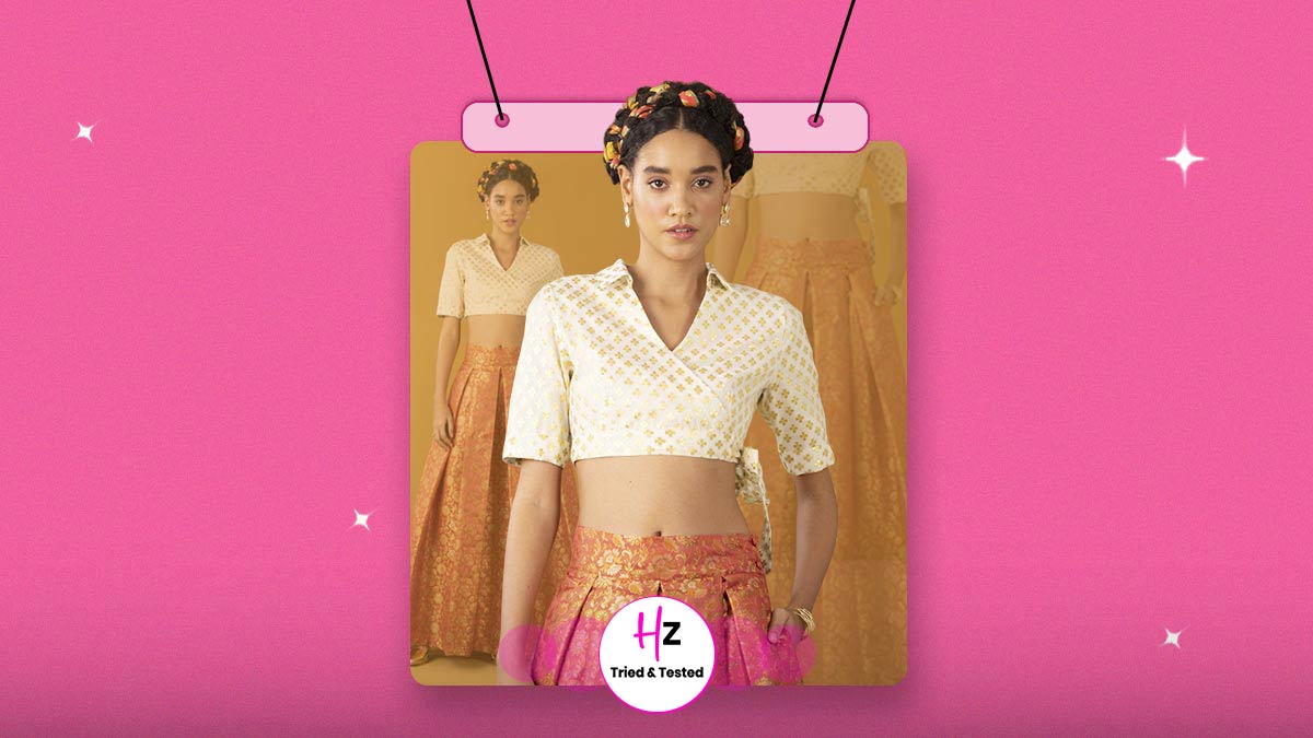 HZ Tried & Tested: Chanderi Skirt And Blouse Courtesy Pinkfort By FS Life 