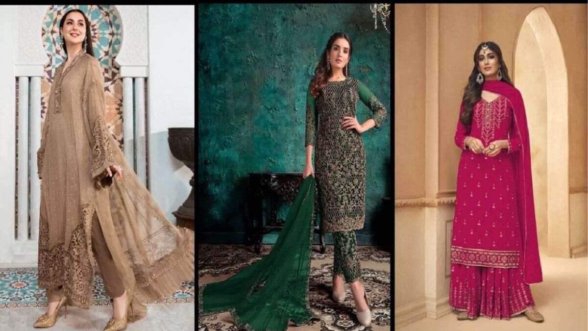 Kalarang Fashion Blossom Vol 16 jam Silk Cotton With Fancy Work Dress