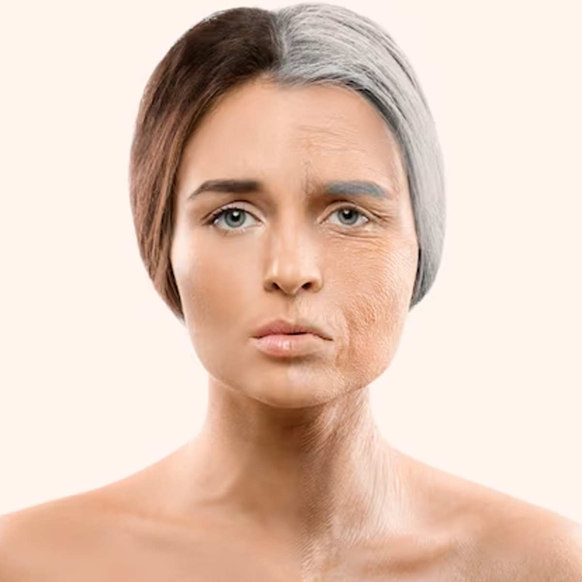 Skin aging. Женское лицо старое и молодое. Лицо выдает Возраст. Женщины с морщинами необработанные. Старение кожи иконка.