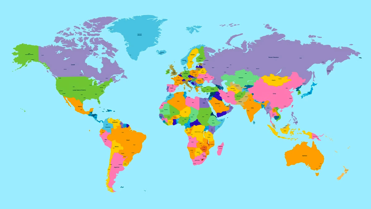 world map for job in abroad