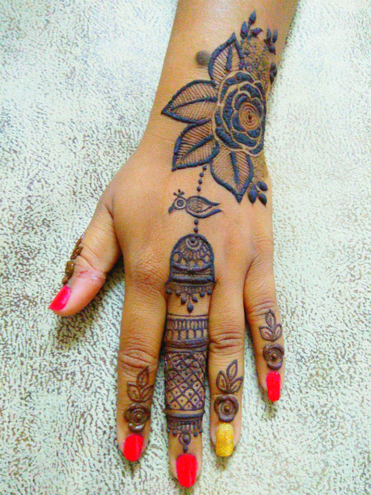 Bail mehndi designs
