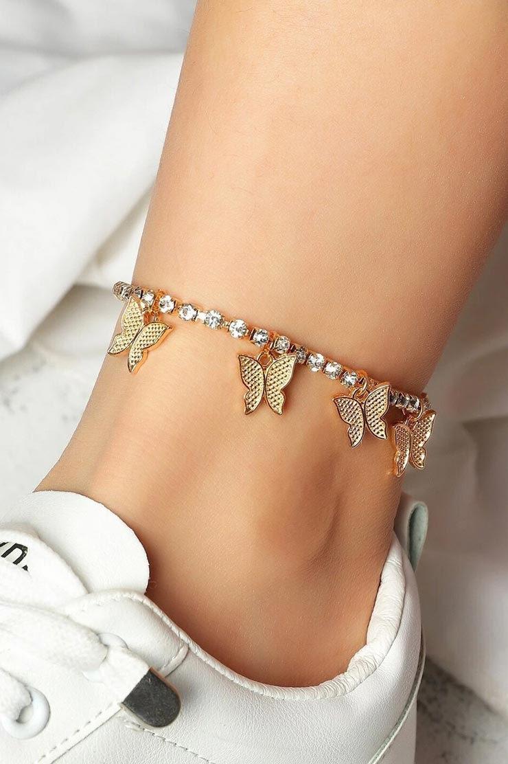 Butterfly anklet