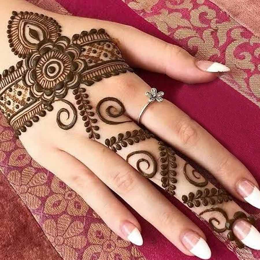 Finger Mehndi Design: Front & Back Finger Mehndi Design in 2022