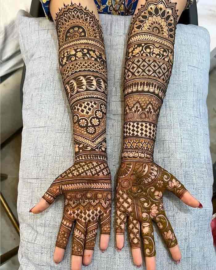 50 Bridal Mehndi designs for full hands and legs - Wedandbeyond