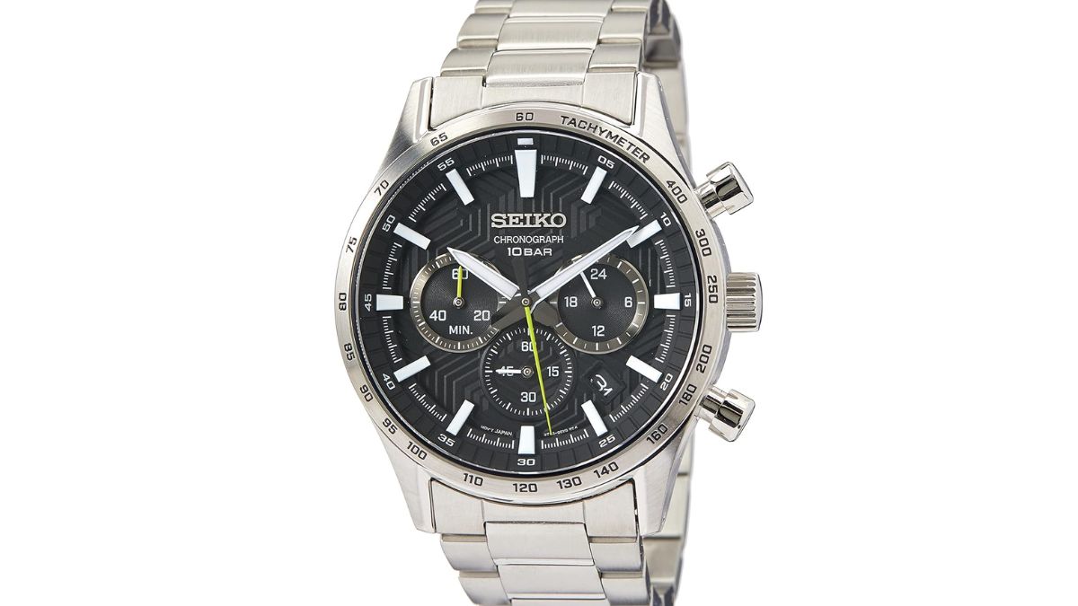 Seiko analóg fekete számlapos férfi karóra