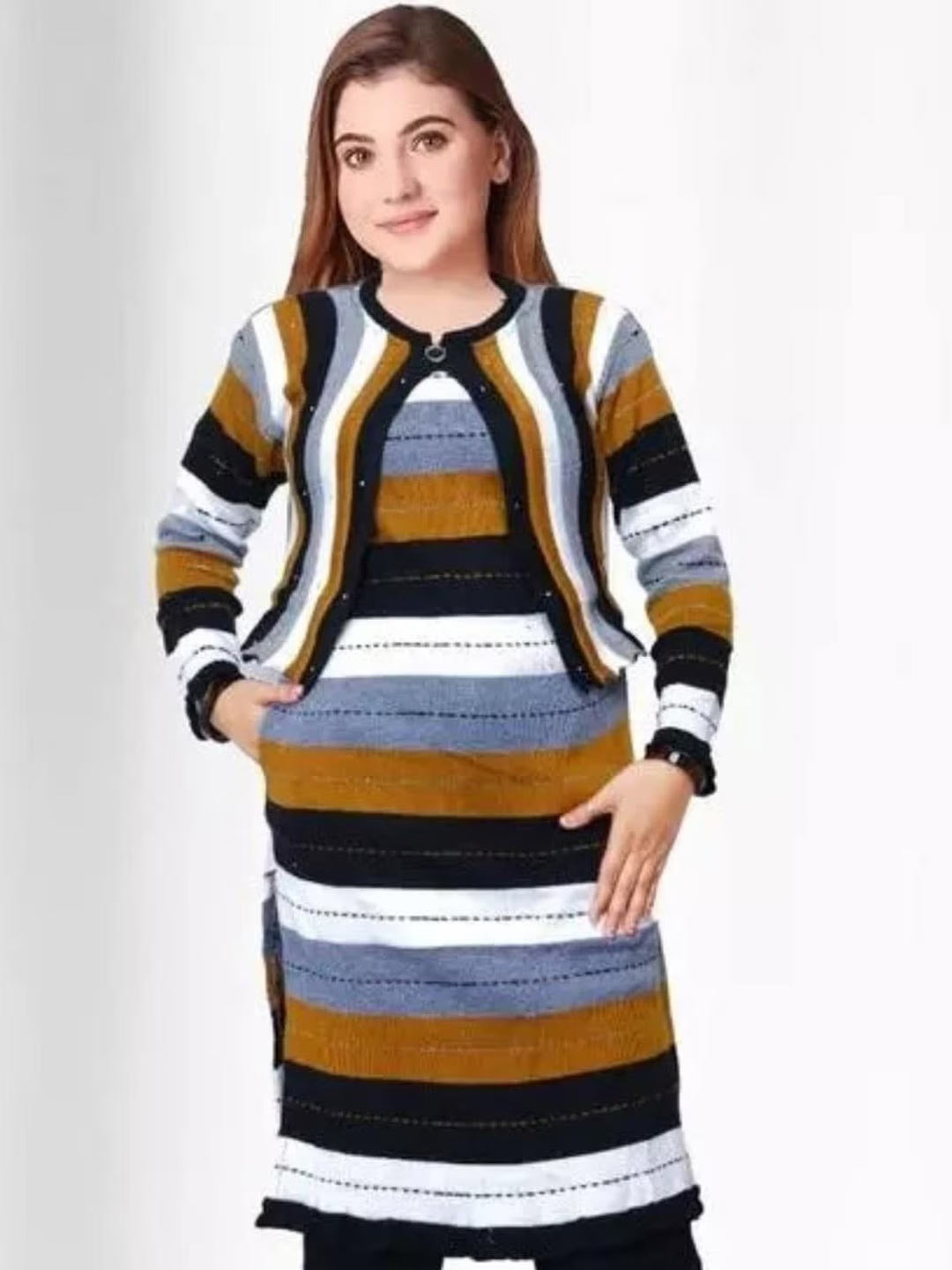 Stripe woolen kurti