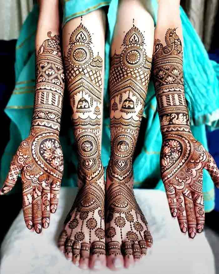 Wedding Theme Inspired Mehndi Design