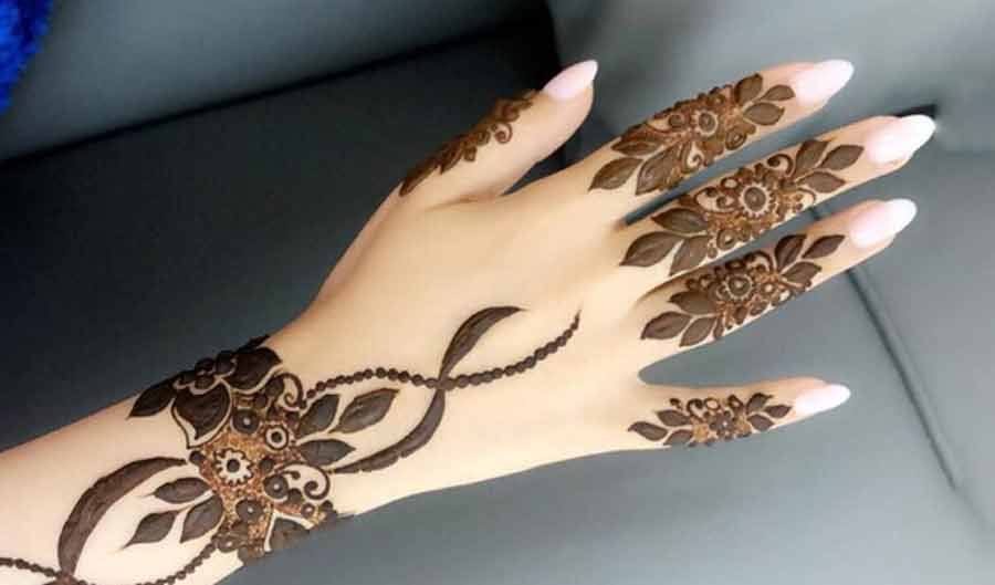 arabic mehndi for fingers