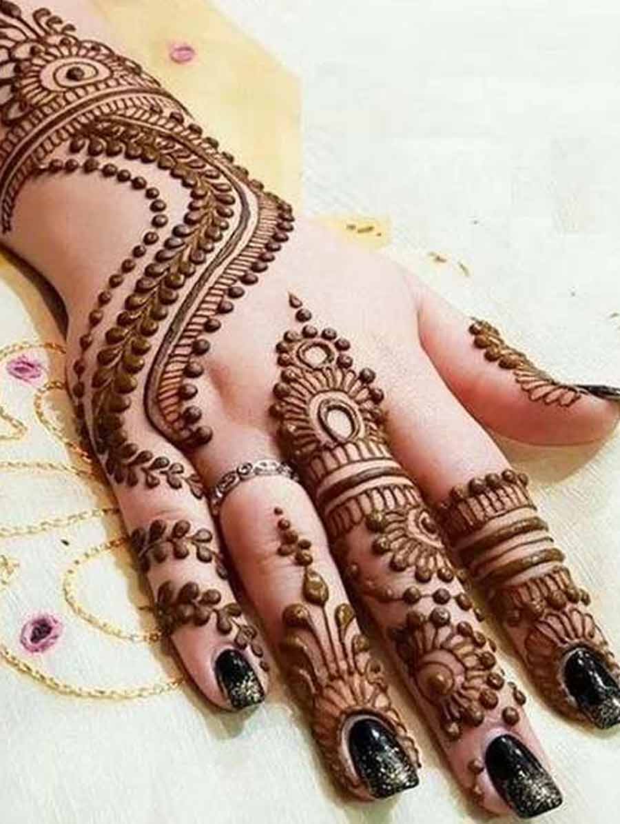 bail mehndi design