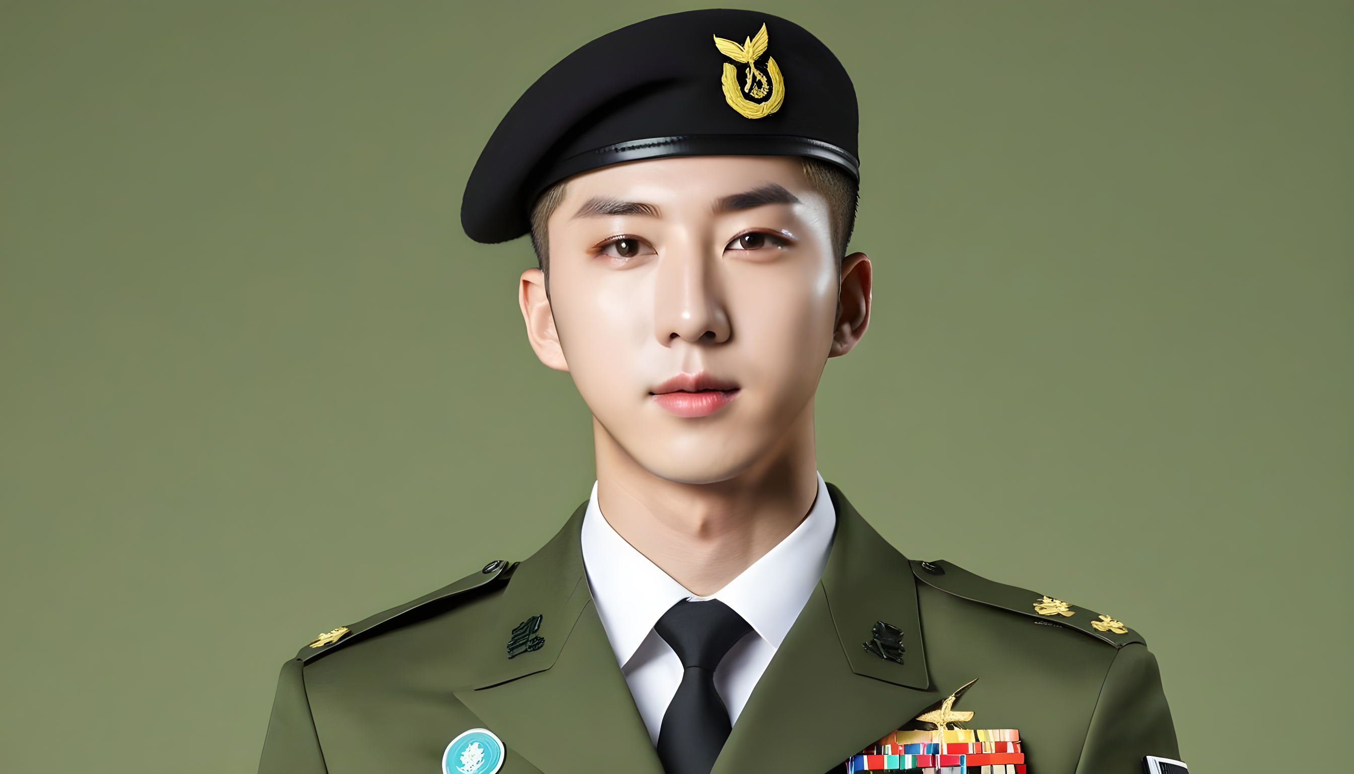 bts member rm in army uniform 