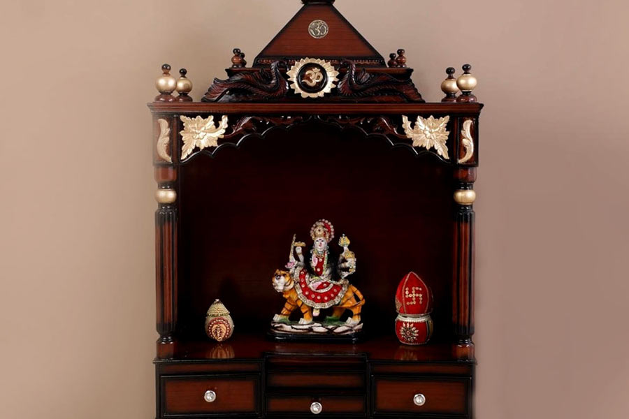 goddess idol at home temple
