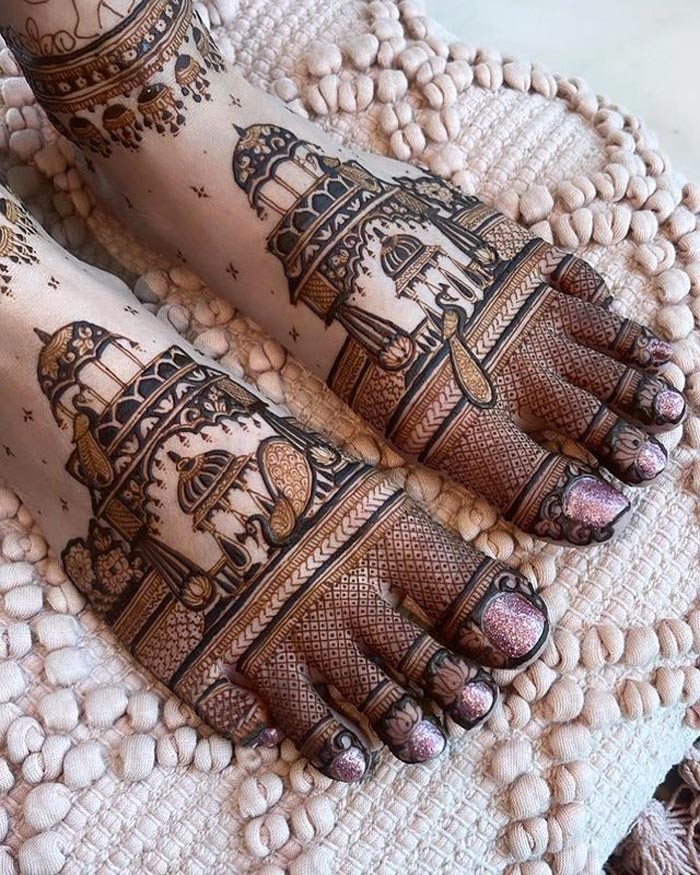 half foot mehndi