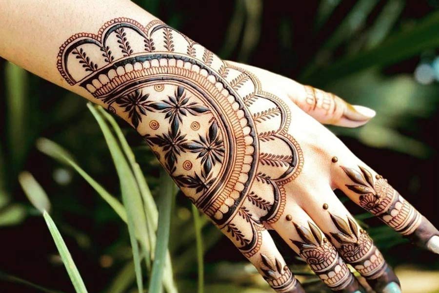 half hand mandala art