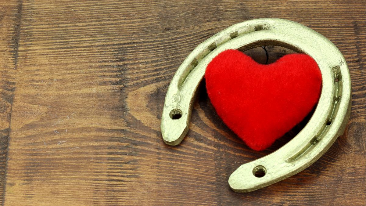 horseshoe on wedding card astro